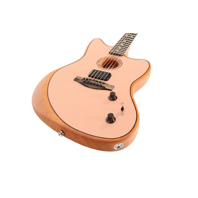 Fender FSR American Acoustasonic Jazzmaster Acoustic/Electric Guitar in Shell Pink